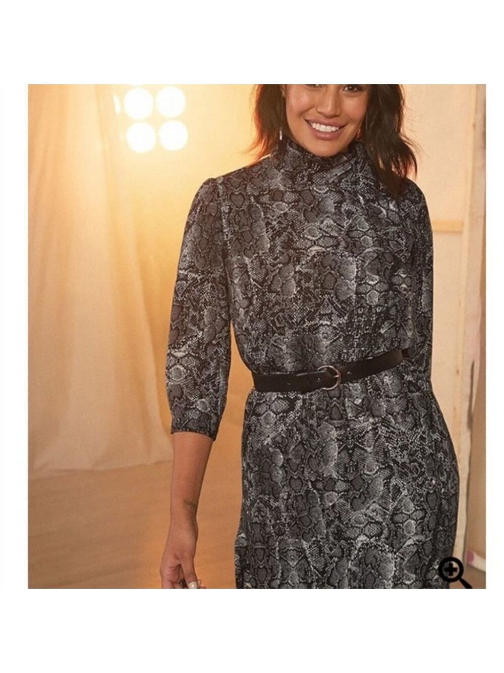 ** RW&CO Snakeprint 3/4 Sleeve Mini Dress Size XS